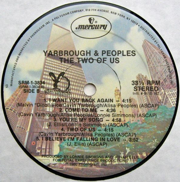 Yarbrough & Peoples : The Two Of Us (LP, Album)