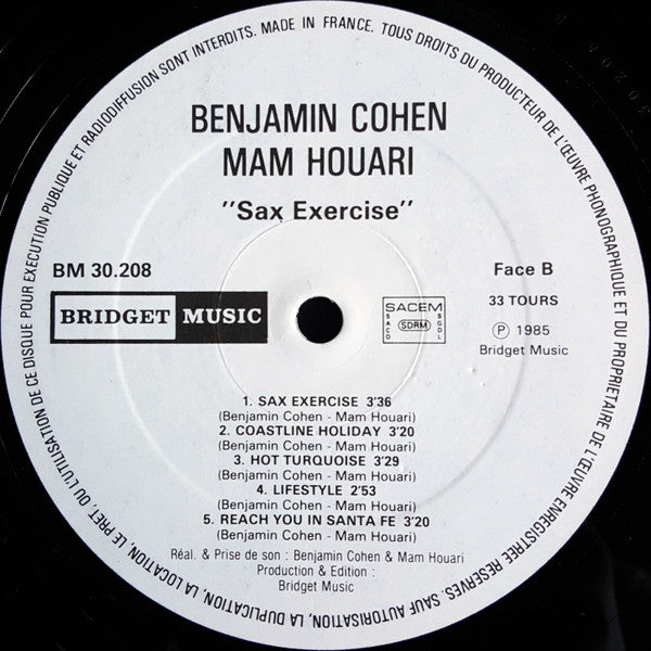 Benjamin Cohen (2) & Mam Houari : Sax Exercise (LP)