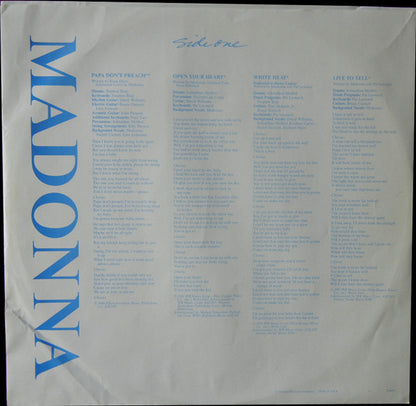 Madonna : True Blue (LP, Album, Club, Car)