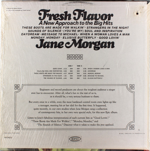 Jane Morgan : Fresh Flavor (LP, Album, Mono)