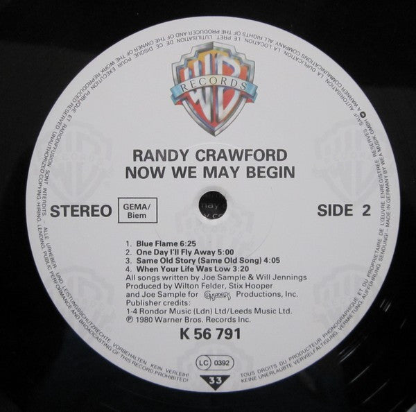 Randy Crawford : Now We May Begin (LP, Album, RE)