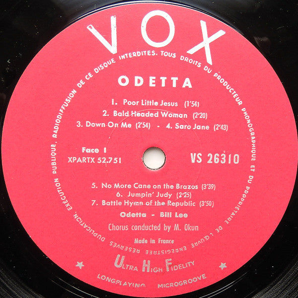 Odetta : Odetta (LP, Comp, Mono)