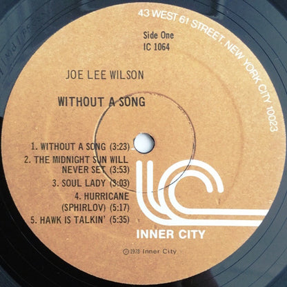 Joe Lee Wilson : Without A Song (LP, Album)