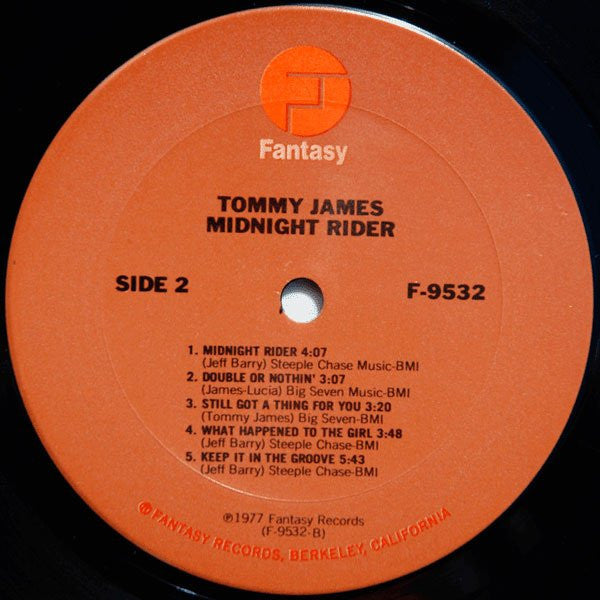 Tommy James : Midnight Rider (LP, Album, Pit)