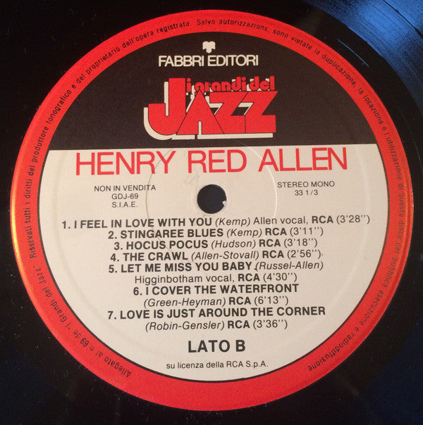 Henry "Red" Allen : Henry Red Allen (LP, Comp, Mono)