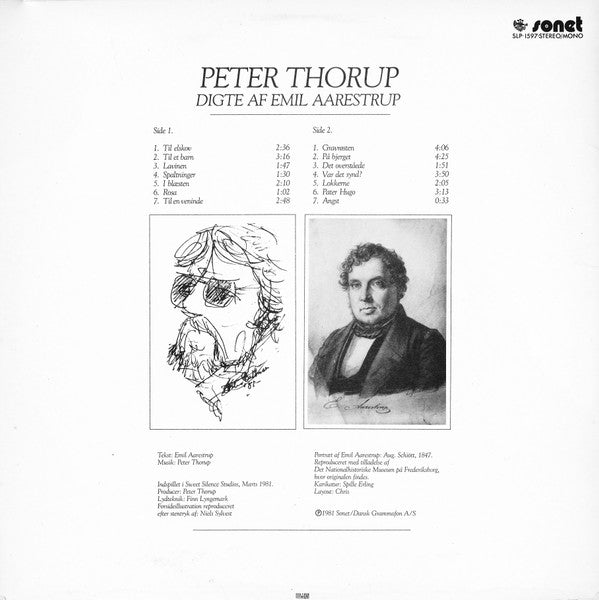 Peter Thorup : Digte Af Emil Aarestrup (LP, Album)