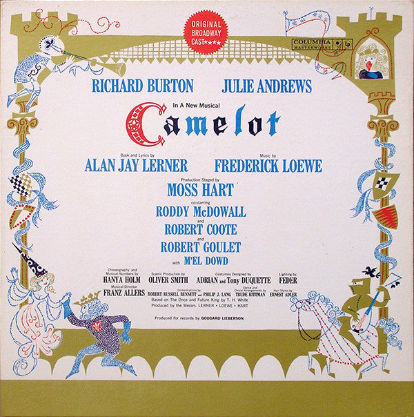 Alan Jay Lerner, Frederick Loewe / Julie Andrews, Richard Burton (2) : Camelot (Original Broadway Cast Recording) (LP, Album, Mono, Gat)