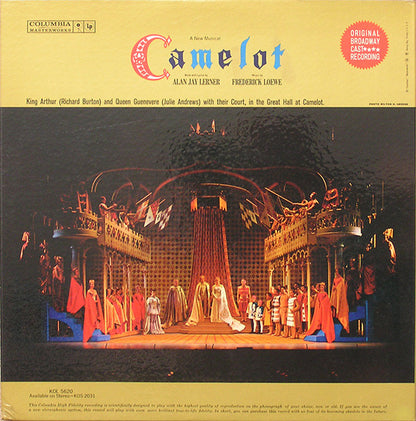 Alan Jay Lerner, Frederick Loewe / Julie Andrews, Richard Burton (2) : Camelot (Original Broadway Cast Recording) (LP, Album, Mono, Gat)