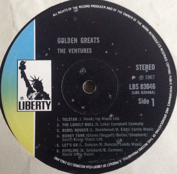 The Ventures : Golden Greats By The Ventures (LP, Comp, RP)