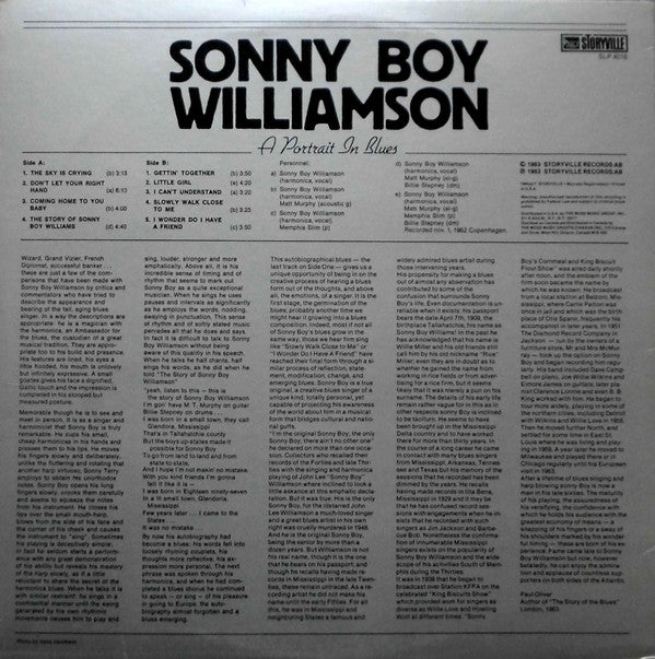 Sonny Boy Williamson (2) : A Portrait In Blues (LP, Album, RE)