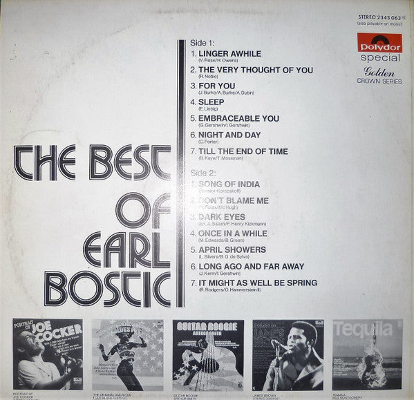 Earl Bostic : The Best Of Earl Bostic (LP, Comp)