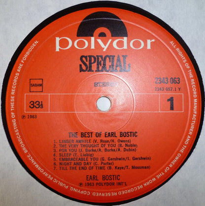 Earl Bostic : The Best Of Earl Bostic (LP, Comp)