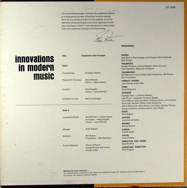 Stan Kenton : Innovations In Modern Music (LP, Album)