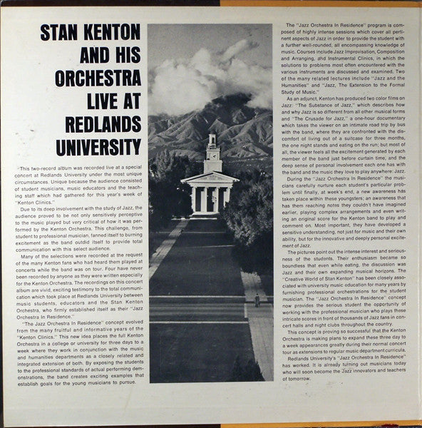 Stan Kenton And His Orchestra : Live At Redlands University (2xLP, Album, Gat)