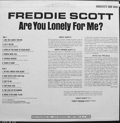 Freddie Scott (2) : Are You Lonely For Me? (LP, Album)