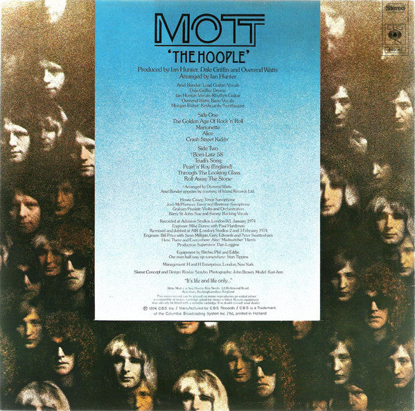 Mott The Hoople : The Hoople (LP, Album)