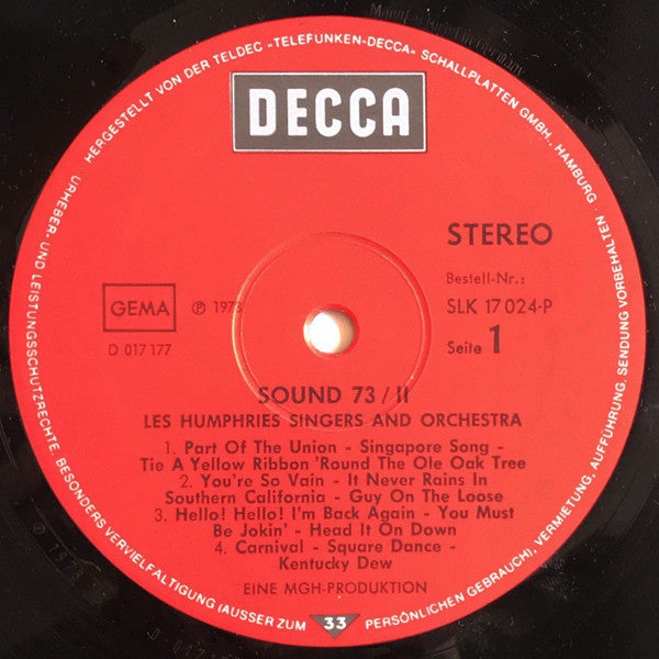 Les Humphries Singers & Orchester Les Humphries : Sound '73/II (LP, Album)