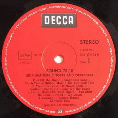 Les Humphries Singers & Orchester Les Humphries : Sound '73/II (LP, Album)