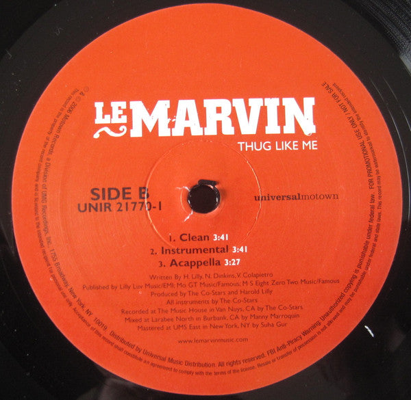 Le Marvin : Thug Like Me (12")