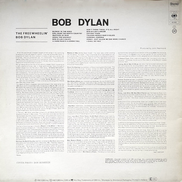 Bob Dylan : The Freewheelin' Bob Dylan (LP, Album, RE)