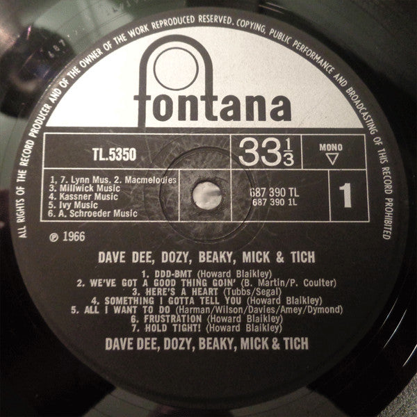 Dave Dee, Dozy, Beaky, Mick & Tich : Dave Dee, Dozy, Beaky, Mick & Tich (LP, Mono)