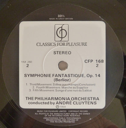 Hector Berlioz, Philharmonia Orchestra Conducted By André Cluytens : Symphonie Fantastique (LP, RE)