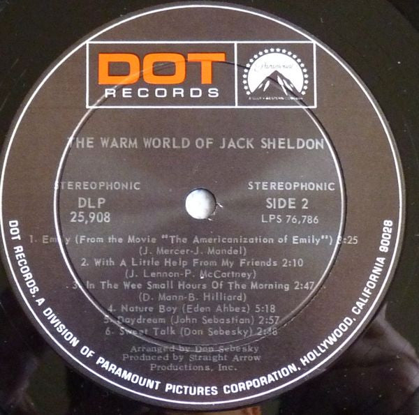 Jack Sheldon : The Warm World Of Jack Sheldon (LP, Album)