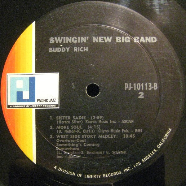 Buddy Rich : Swingin' New Big Band (LP, Album)