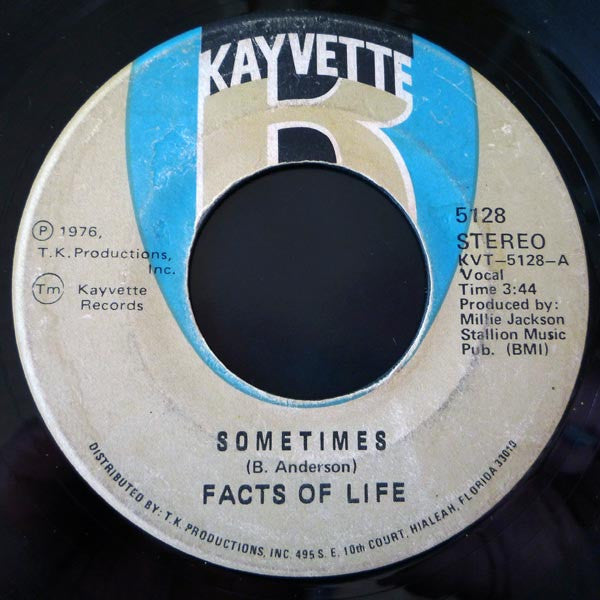 Facts Of Life : Sometimes (7", Single)