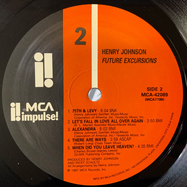 Henry Johnson : Future Excursions (LP, Aud)