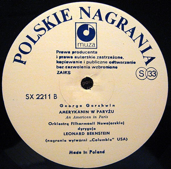 George Gershwin, Leonard Bernstein, The New York Philharmonic Orchestra, Columbia Symphony Orchestra : Rhapsody In Blue / An American In Paris (LP, RE)