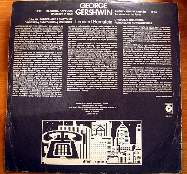 George Gershwin, Leonard Bernstein, The New York Philharmonic Orchestra, Columbia Symphony Orchestra : Rhapsody In Blue / An American In Paris (LP, RE)