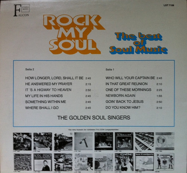 The Golden Soul Singers : Rock My Soul (LP, Album, Mono)