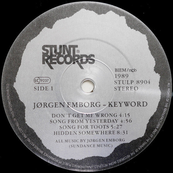 Jørgen Emborg : Keyword (LP, Gat)