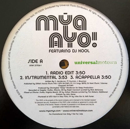 Mya Featuring. DJ Kool : Ayo! (12", Promo)