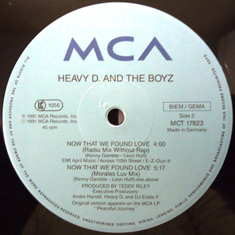 Heavy D. & The Boyz : Now That We Found Love (Morales Remix) (12")