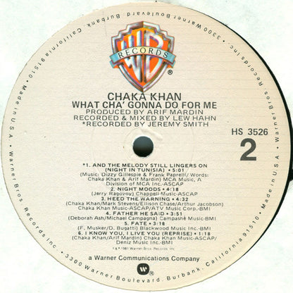 Chaka Khan : What Cha' Gonna Do For Me (LP, Album, Los)