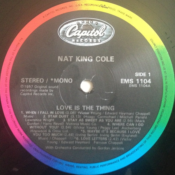 Nat King Cole : Love Is The Thing (LP, Album, RE)