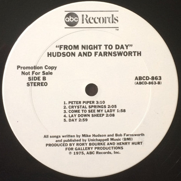 Hudson-Farnsworth : From Night To Day (LP, Promo)