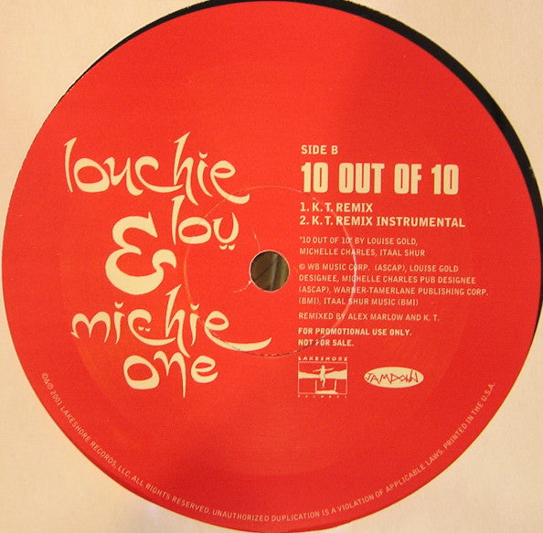 Louchie Lou & Michie One : 10 Out Of 10 (12", Promo)