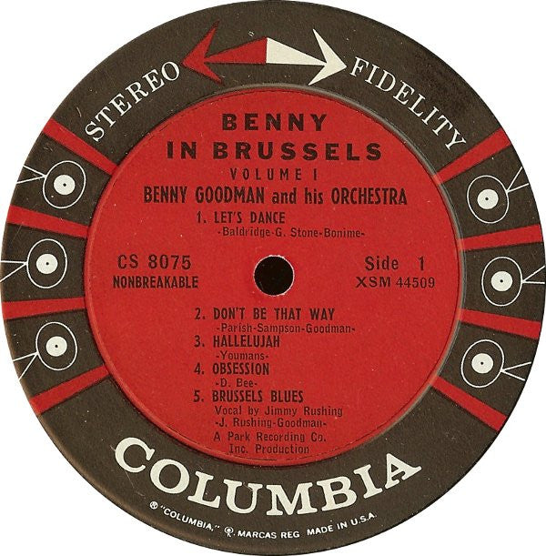 Benny Goodman And His Orchestra : Benny In Brussels Volume 1 (LP, Album)