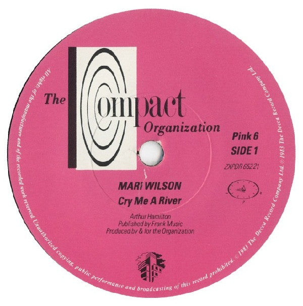 Mari Wilson : Cry Me A River (7", Single, Pap)