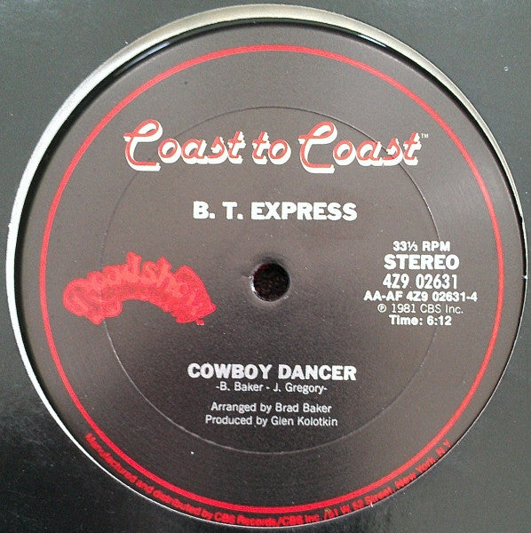 B.T. Express : Let Yourself Go / Cowboy Dancer (12")