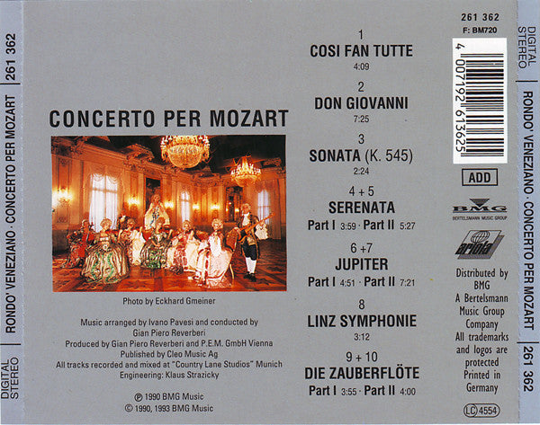 Rondò Veneziano : Concerto Per Mozart (CD, Album, RE)