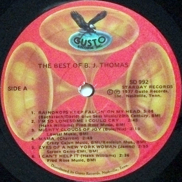 B.J. Thomas : The Best Of B.J. Thomas (LP, Comp)