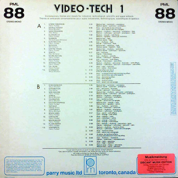 Various : Video-Tech 1 (LP)