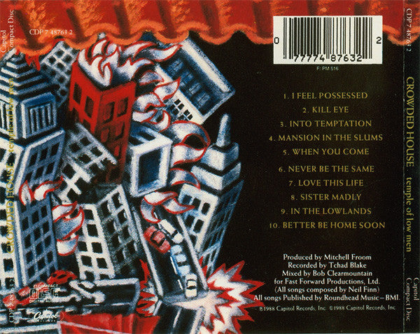 Crowded House : Temple Of Low Men (CD, Album, RE)