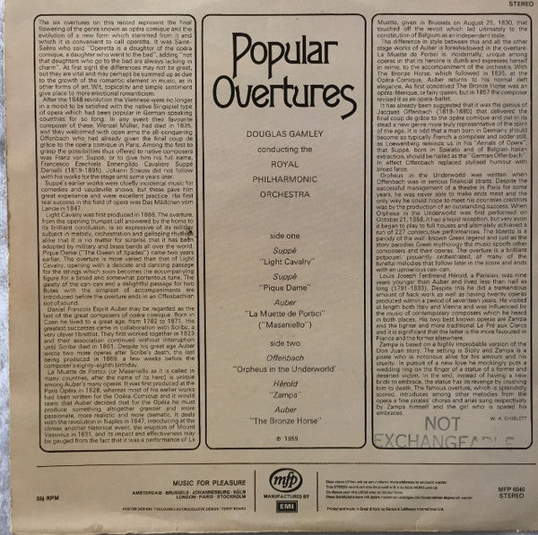 Various : Popular Overtures (LP, Album)