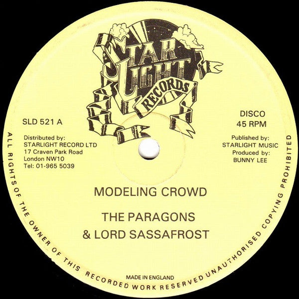 The Paragons & Lord Sassafrass / The Paragons & Prince Philip : Modeling Crowd / Heaven And Earth (12")