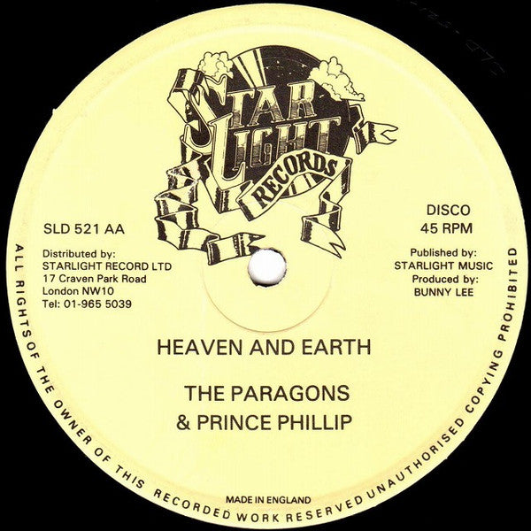 The Paragons & Lord Sassafrass / The Paragons & Prince Philip : Modeling Crowd / Heaven And Earth (12")